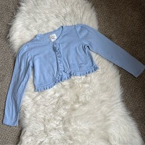 Gymboree Dress Up Light Blue Ruffle Cardigan Size L